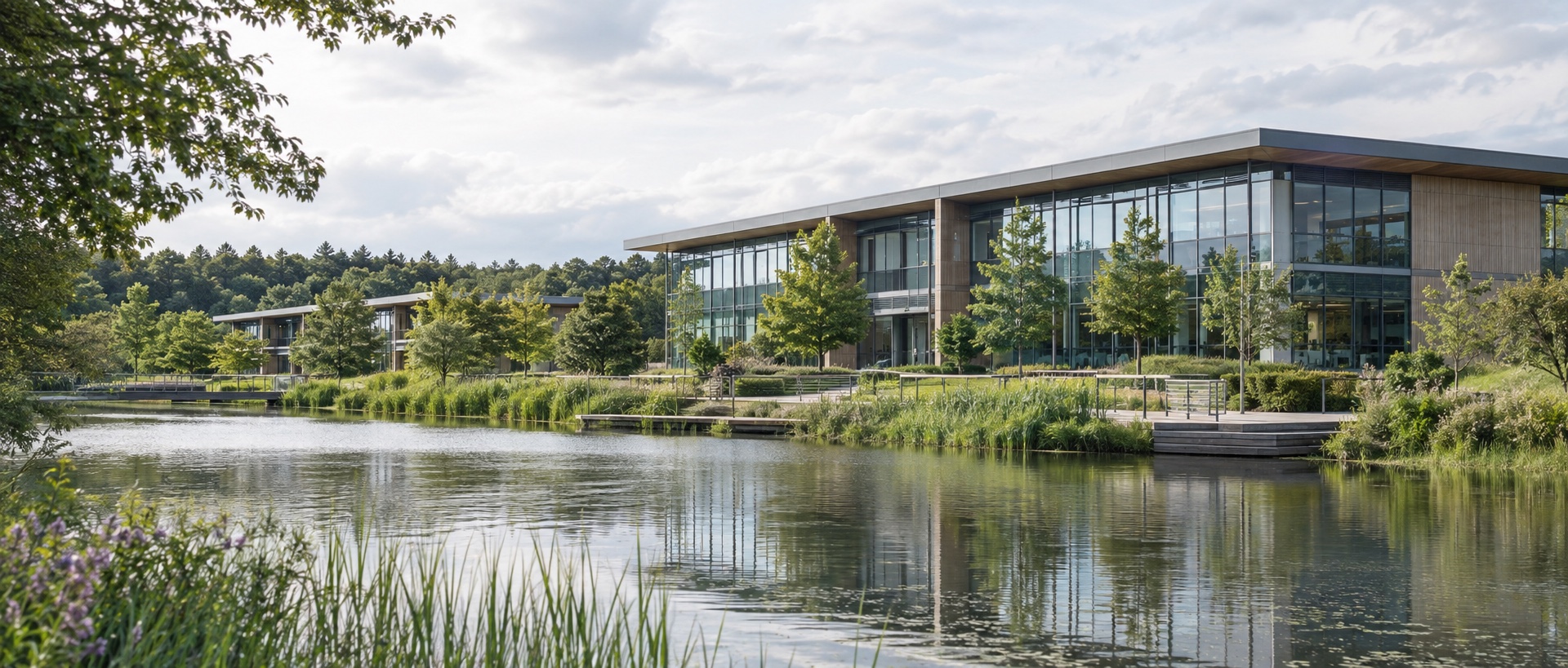 Contemporary technology offices in a landscaped Guildford business park